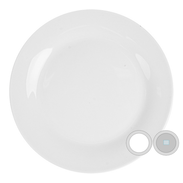 Hvide porcelænstallerkener Hvide porcelænstallerkener